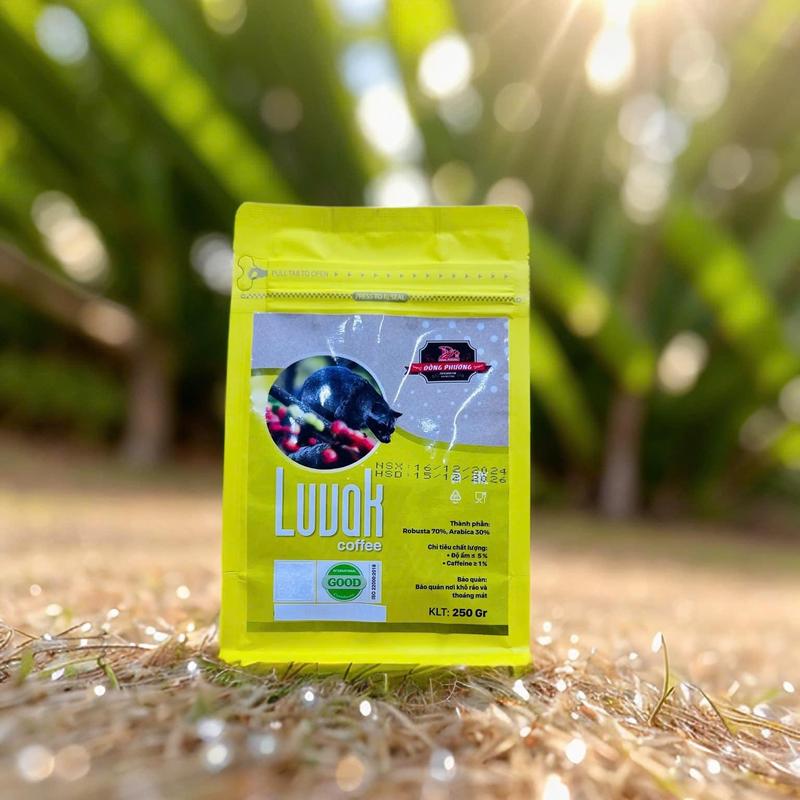  Cà phê LUVAK COFFEE  Cà phê Chồn   250g gói  - Hương vị đặc biệt từ sự kết hợp của Robusta và Arabica - Cafe 