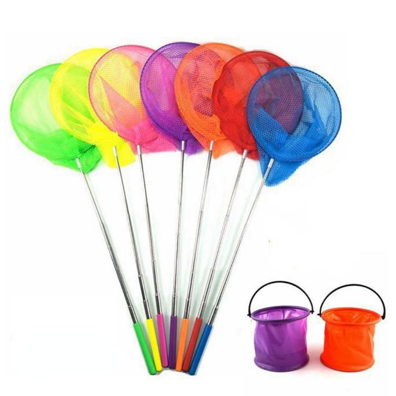 85cm Extendable Catching Net Butterfly Fish Insect Catcher Net Telescopic Outdoor Water PlayTools Games Baby Fishing Accessories 1pcs 0