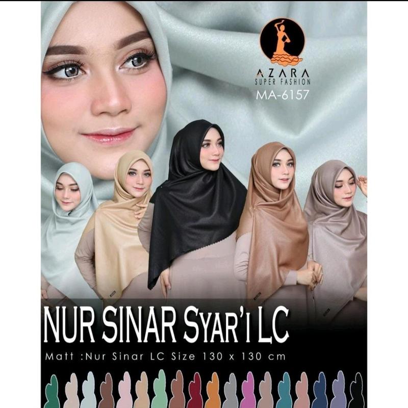 Hijab Syari jumbo Nur Sinar syari lc glowing glitter Pernikahan 0