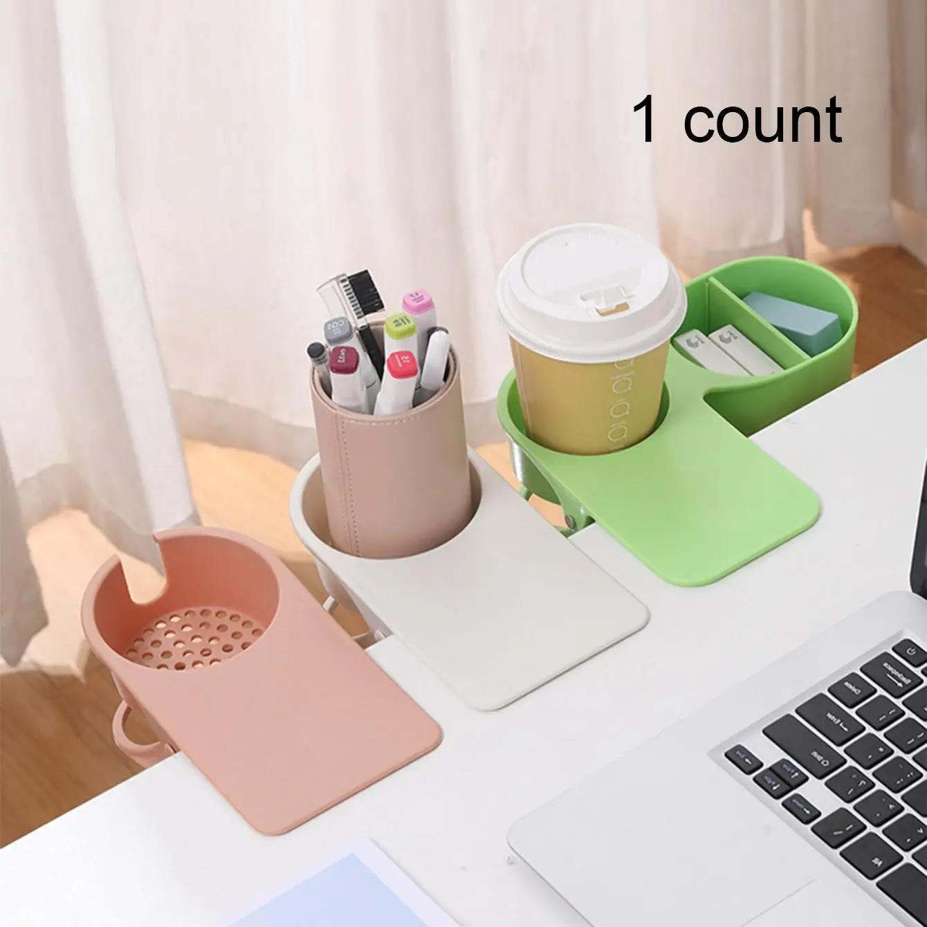 Desk Side Cup Holder, 1 Count Creative Desktop Cup Holder, Desk Buddy Organizer for Home School Office Dormitory, Desk Accessories