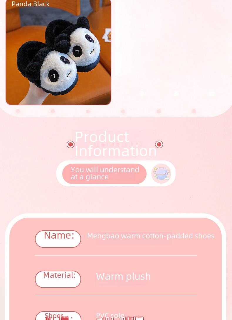 Product Introduction of New Autumn and Winter Cartoon Children's Cotton Slippers Medium and Large Children's Baby Cotton Slippers Cute Parent-Child Home Non-Slip Warmth Retention Material 5