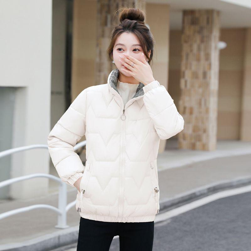 Cotton-padded Jacket Short Women's New Winter Large Size Fashion Stand-up Collar Warm Loose Jackets 7