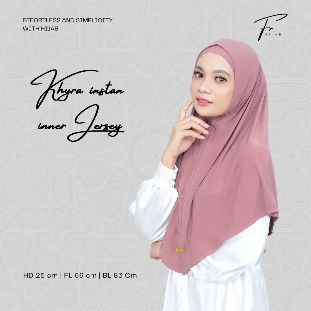 hijab instan khyra inner jersey premium Muslim Kerudung