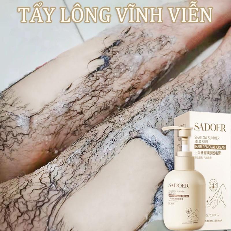 Kem tẩy lông SADOER , tẩy lông vùng kín, nách, tay, chân, triệt lông an toàn không đau rát dung tích 150ml ZYC11CSD1C 1