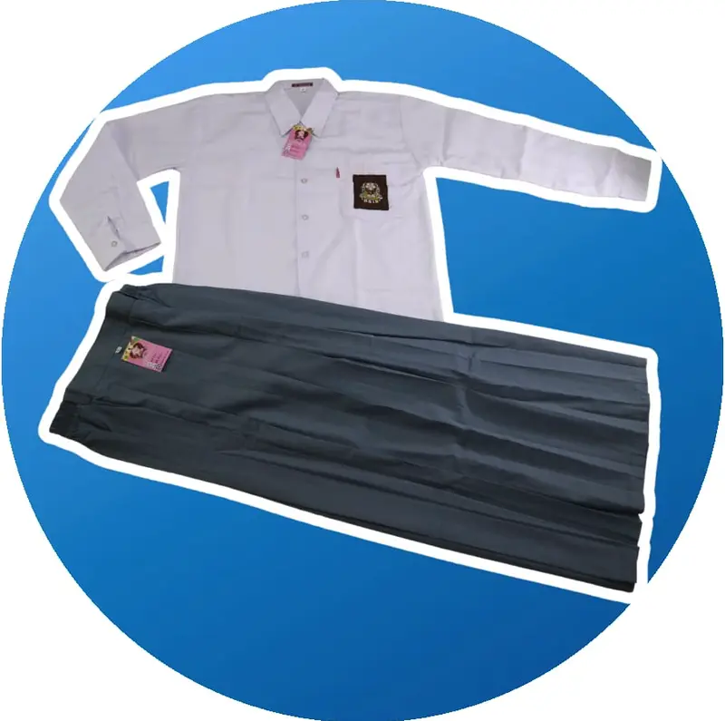 1.setel seragam Putri sekolah SMA 1-3 Baju Rok Bordir Fashion 1