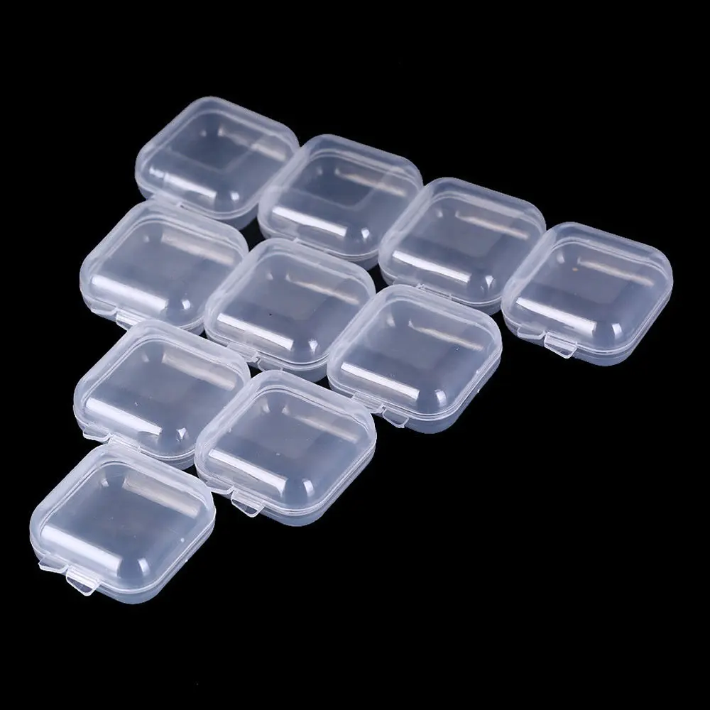Plastic Storage Box Transparent  Box Compact Durable For Travel Accessories Home Organization Craft Supplies