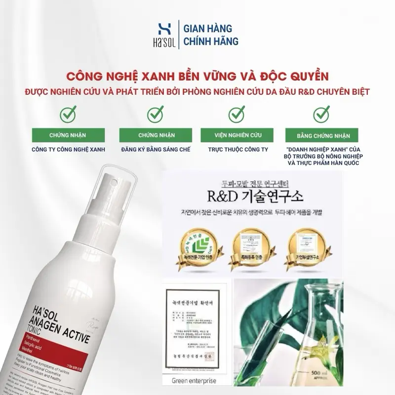 Combo Dầu Gội Volume Hair Hasol 500g + Xịt Dưỡng Tóc Hasol 100ml 2