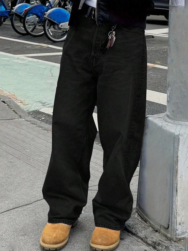 Casual Street Solid Patchwork Mid Waist Boot Cut Denim Jeans Casual Street Solid Patchwork Mid Waist Boot Cut Denim Jeans