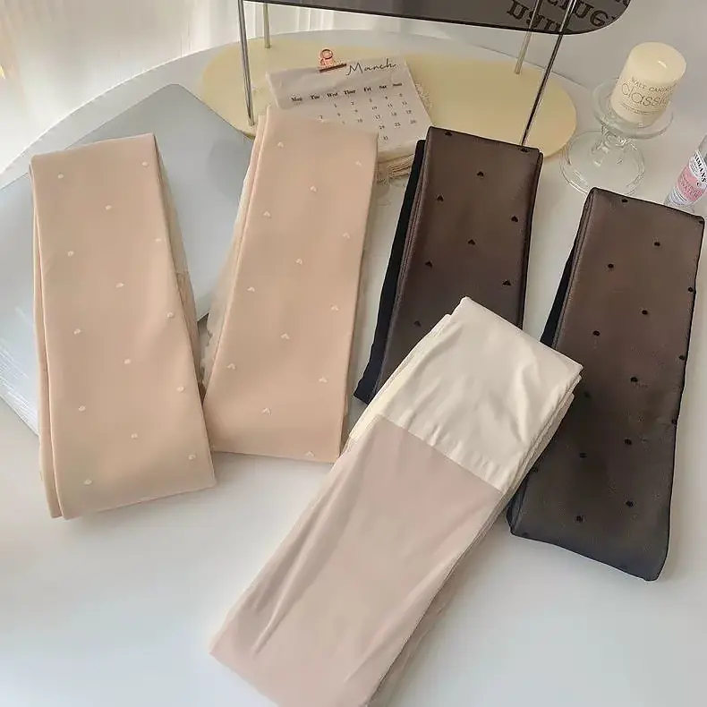 Tất Trắng Sữa Lót Lông Cừu, Hai Lớp, Quần Legging Chấm Bi Tình Yêu Chân Thật, Màu Da Thịt Hoàn Hảo, Quần Tất, Thích Hợp Cho Mùa Thu Và Mùa Đông, Cảm Giác Tự Nhiên