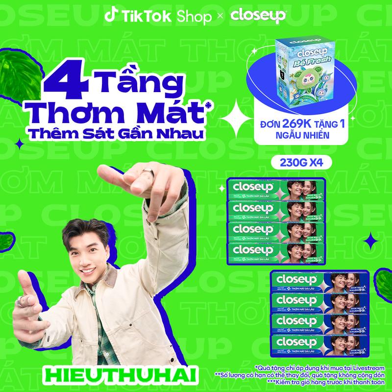  Combo 4 Kem đánh răng Closeup thơm mát bất tận bạc hà the mát 230g  1  