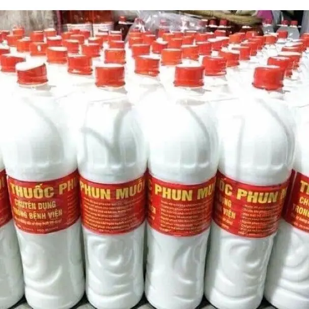 Thuốc phun muỗi ,kiến gián, côn trùng, nước xịt muỗi lau nhà màu trắng 1 lít rưỡi taymoc gioang 5