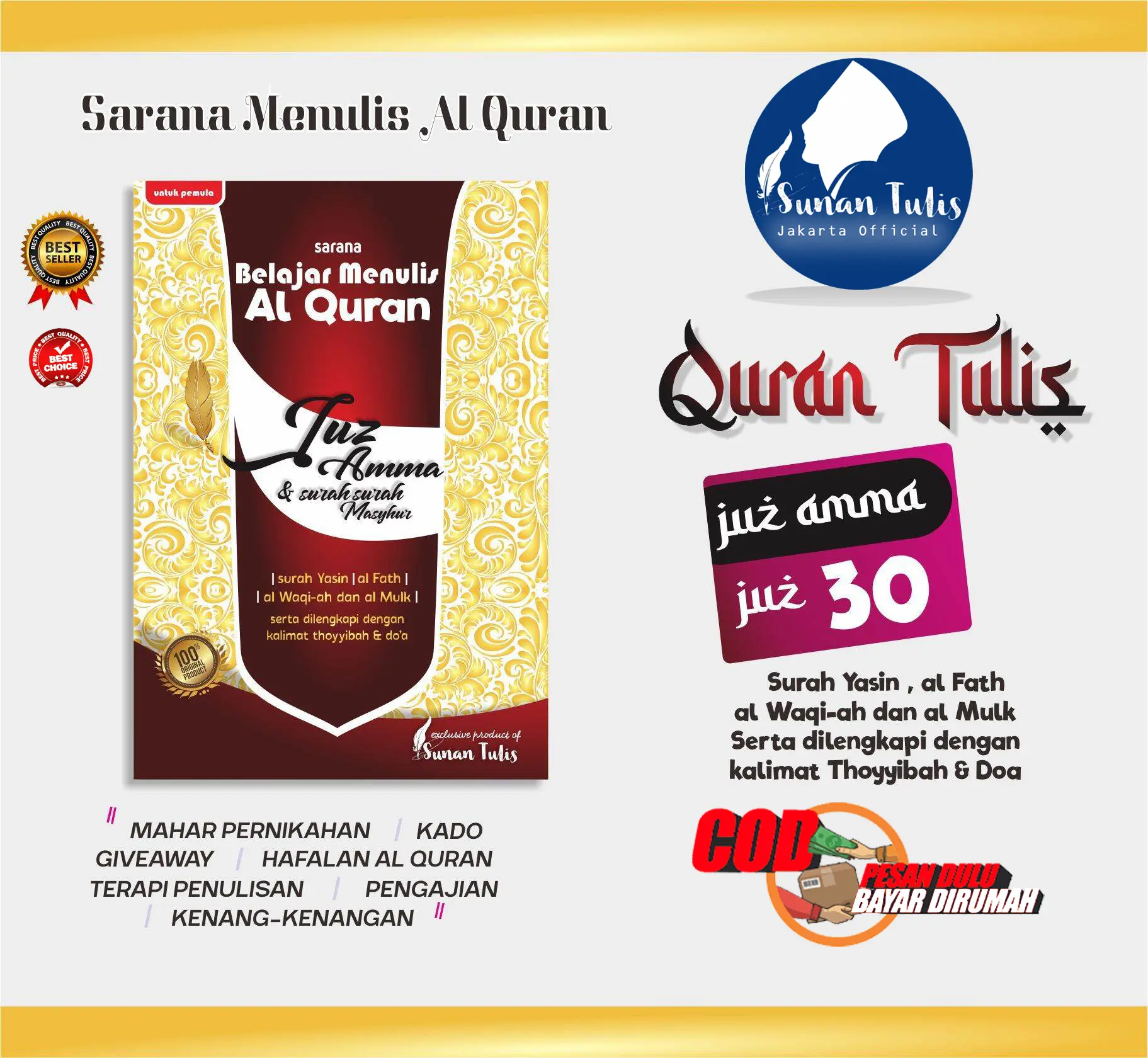 Juz Amma tulis sendiri / alquran tulis follow the line / sunantulis