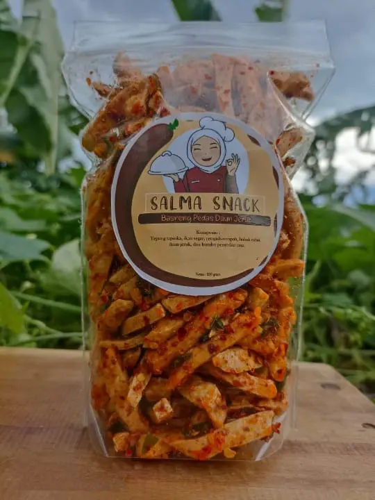 Snacks Basreng Salma pedas daun jeruk 250 gram Camilan Food