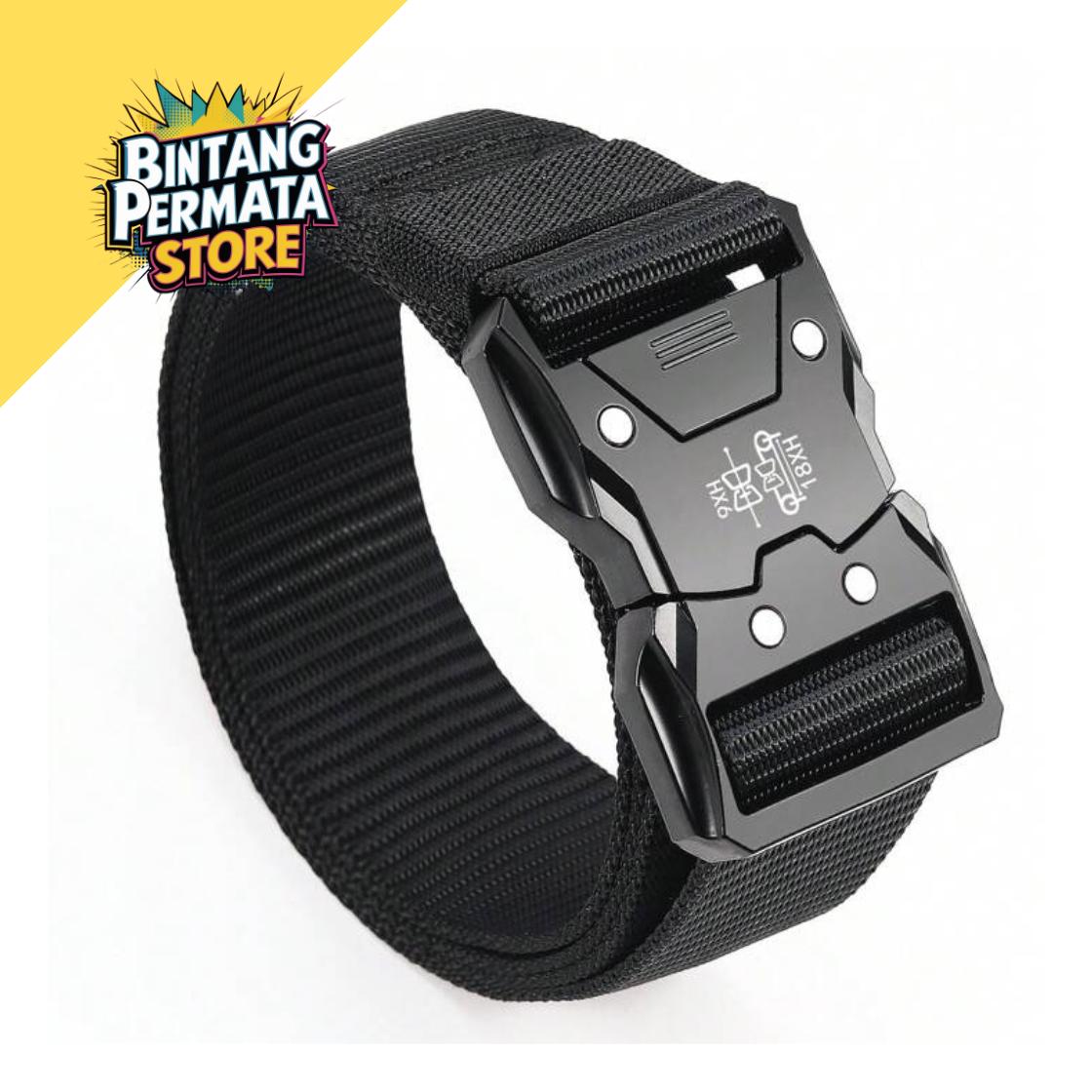 Sabuk Pria - Ikat Pinggang Tactical Nylon Kanvas Kepala fiber (BPS-SBK011)