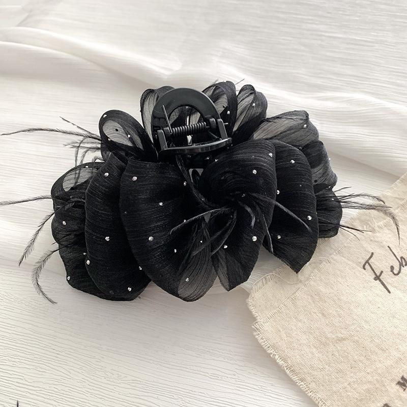 Kẹp Nắm Bong Bóng Đám Mây Dành Cho Nữ Kiểu Kẹp Tóc Lưới Mới 2024 Cảm Giác Cao Cấp Ở Phía Sau Của Đầu Kẹp Cá Mập Mũ Đội Đầu Bồng Bềnh Cua Women