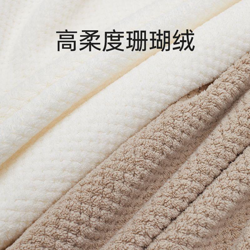 Áo choàng tắm lông cừu san hô, tối ưu, dành cho phụ nữ và nam giới, thấm nước, nhanh khô, họa tiết dứa, khăn tắm, khăn quấn, thích hợp cho mùa thu và mùa đông, áo choàng tắm, váy ngủ Women Dress 3