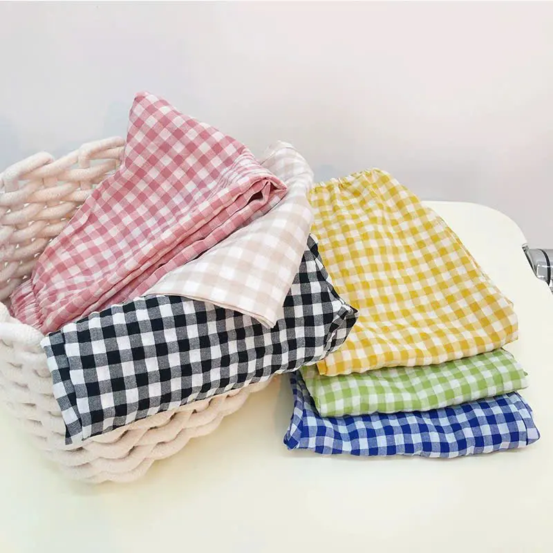 Quần dài bomber kẻ caro bo gấu cho bé gồm 5 màu cực xinh sz14-45kg[H4] 3