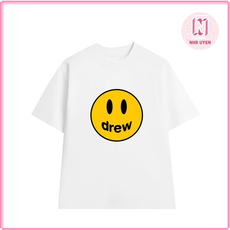 Áo thun đờ rriu mặt cười - fom rộng unisex nam và nữ chất vải cotton 2 chiều đl vải 260gsm Cổ Tròn 8