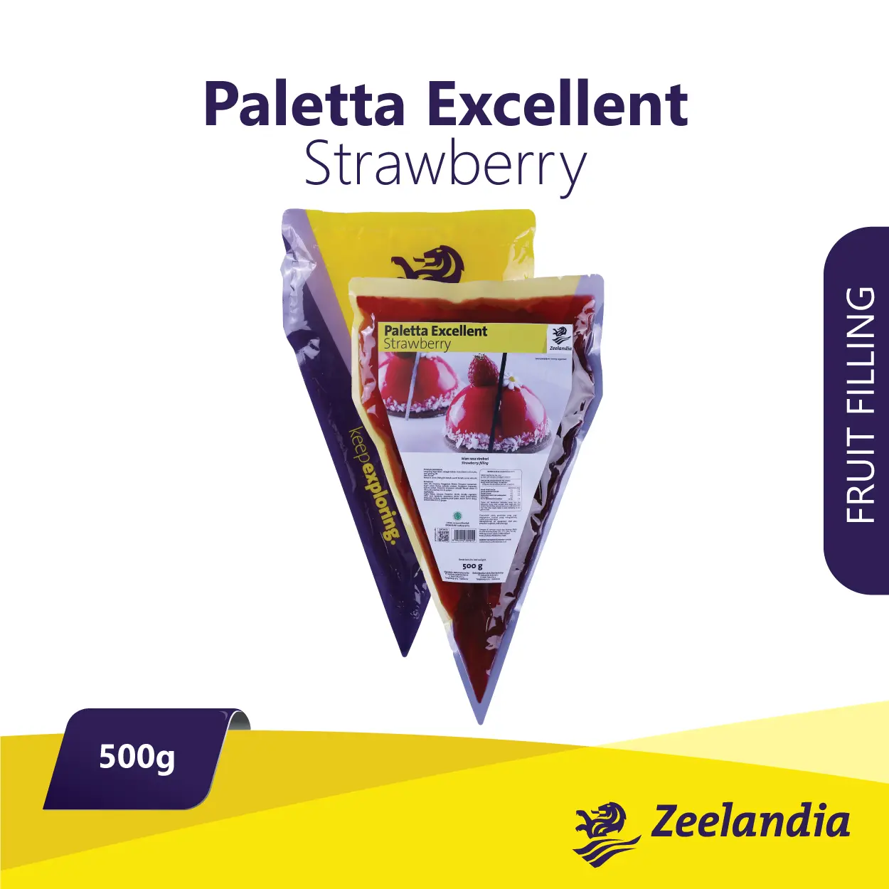 Zeelandia Paletta Excellent Strawberry 500 Gr
