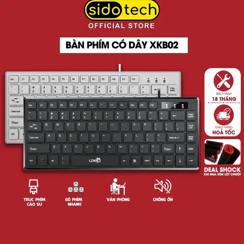 Bàn phím máy tính mini SIDOTECH XKB02 có dây 82 key nhỏ gọn tinh tế cho laptop văn phòng học sinh sinh viên
