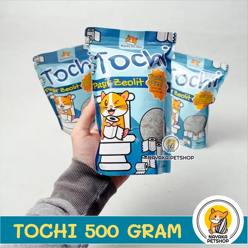 Pasir Zeolit PREMIUM Tochi 500 gr Hamster Sand Toilet Alas Kencing Kotoran Kandang Hewan Pengganti Serbuk Kayu Gumpal 2