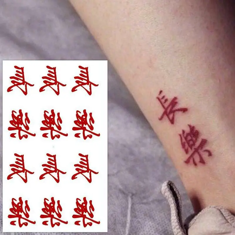 Miếng Dán Hình Xăm Hoa Hồng Mặt, Lâu Trôi, Không Thấm Nước, L8S1 0