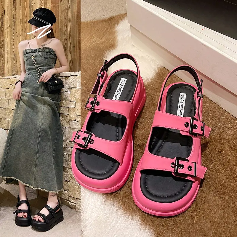 NF36683 - Sandal Wedges Korea Style Fashion Wanita Slim-fitting