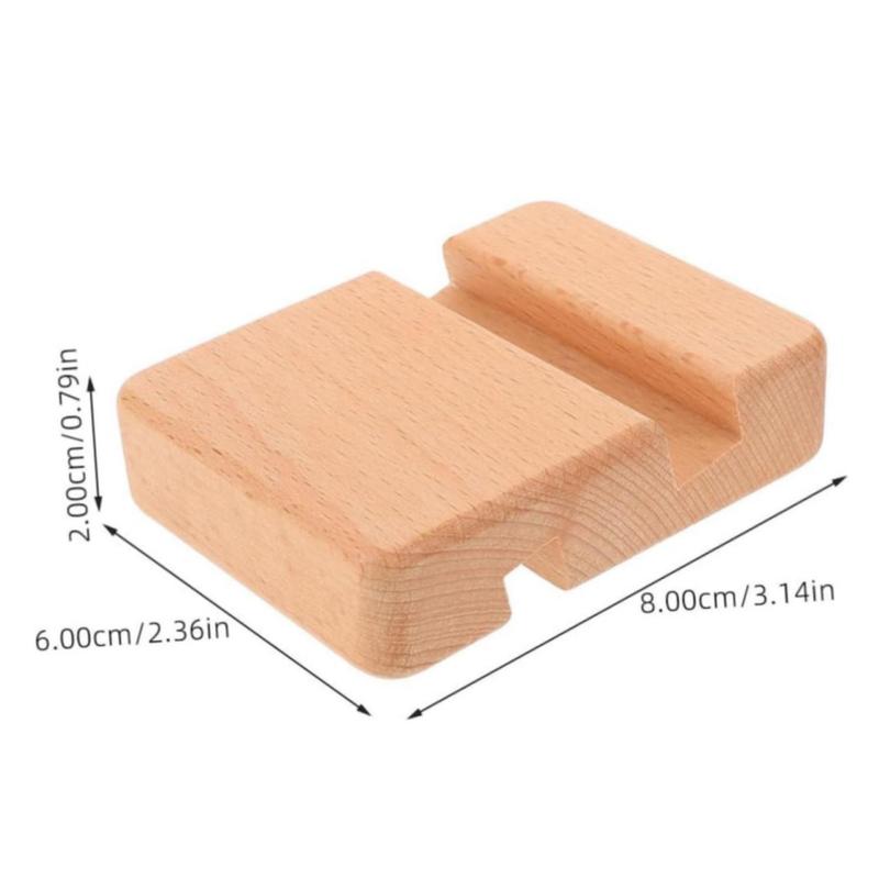 Wooden Phone Holder, 1 Count Portable Desktop Phone Stand, Multifunctional Phone Holder for Home & Office, Phone Accessories for iPhone & Android, Mount 1