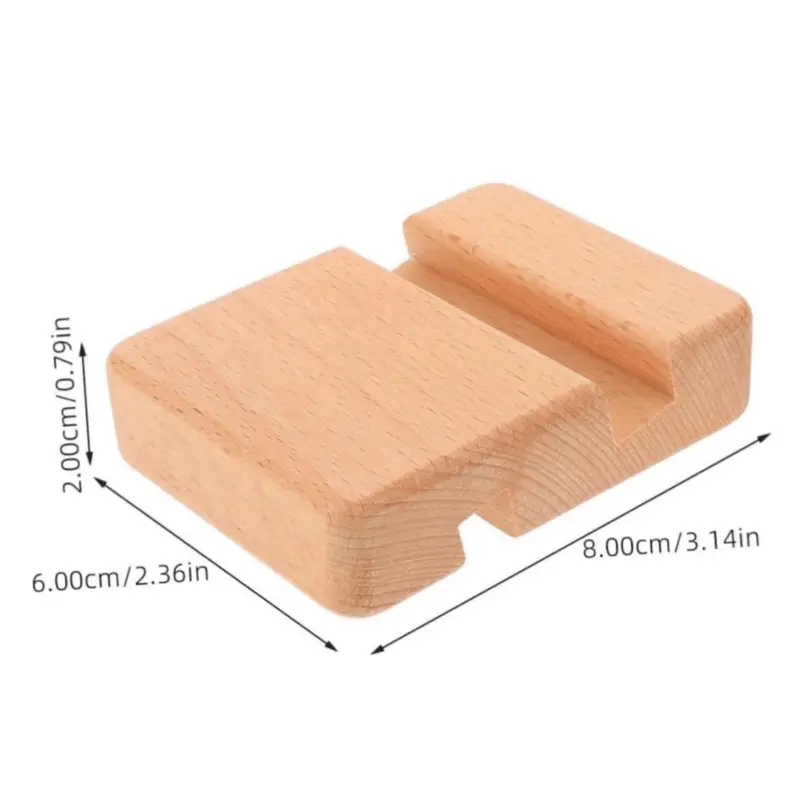 Wooden Phone Holder, 1 Count Portable Desktop Phone Stand, Multifunctional Phone Holder for Home & Office, Phone Accessories for iPhone & Android, Mount 1