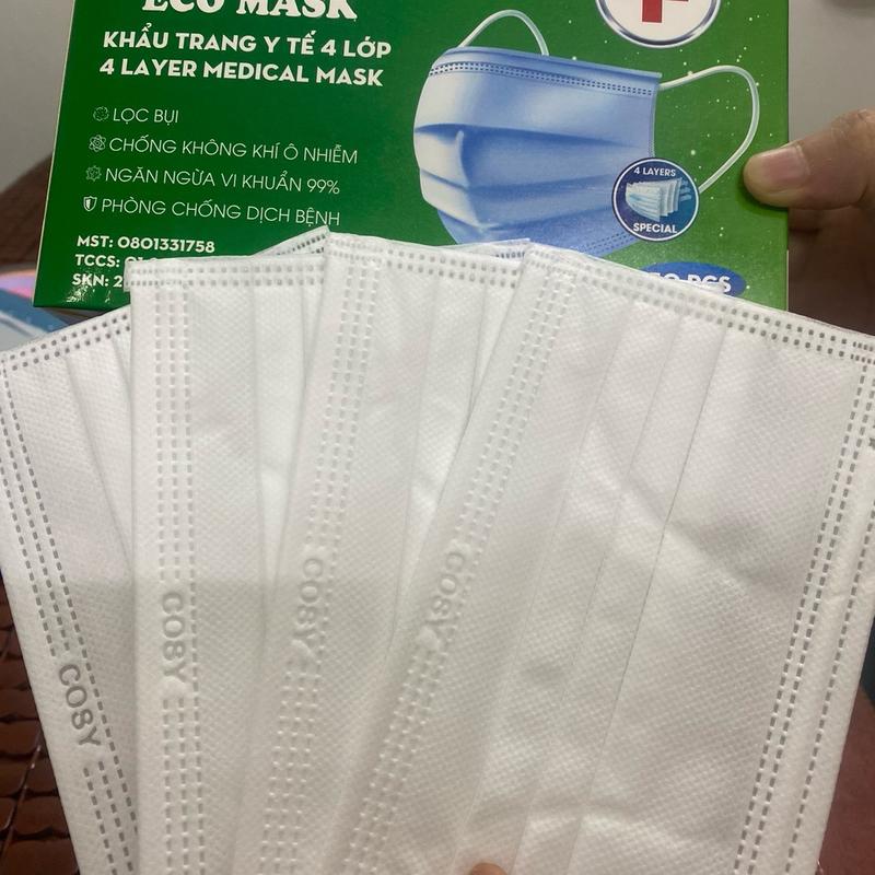 Khẩu trang y tế 4 lớp Cosy kháng khuẩn, thoáng khí, chống bụi bẩn ô nhiễm- hộp 50 cái 1