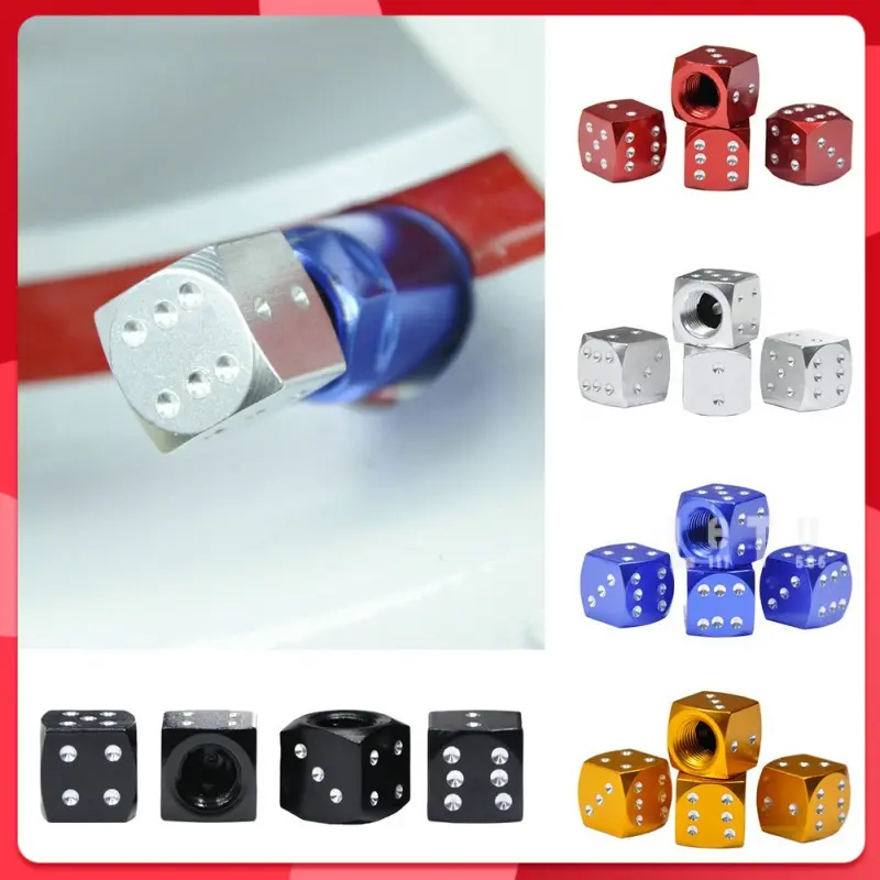 Dice Tire Valve Cap Motorcycle Modified Car Aluminum Alloy Explosion-Proof Core Cover
