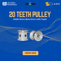 Gambar ZKLabs AF GT2 20 Teeth Pulley Width 6mm Bore 5mm with Teeth dari 3D Zaiku Indonesia Kota Administrasi Jakarta Barat 1 Tokopedia