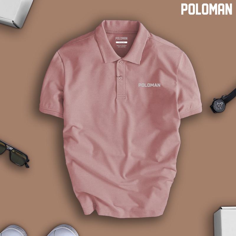Áo thun POLOMAN nam cổ bẻ BASIC CVC vải cá sấu sang trọng, lịch lãm, thoáng mát - POLOMAN Menswear Top Có Cổ Ngắn Tay Shirt 2