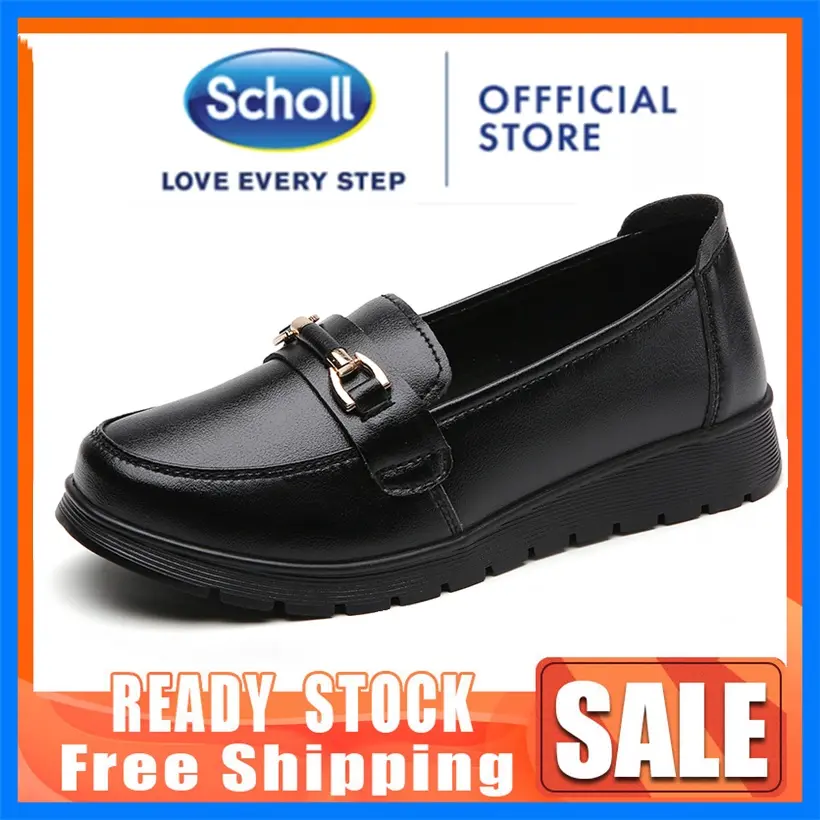 Kasut Wanita, Scholl, Kasut Kulit Kasual, Kasut Wanita, Loafers, Gaya Bot