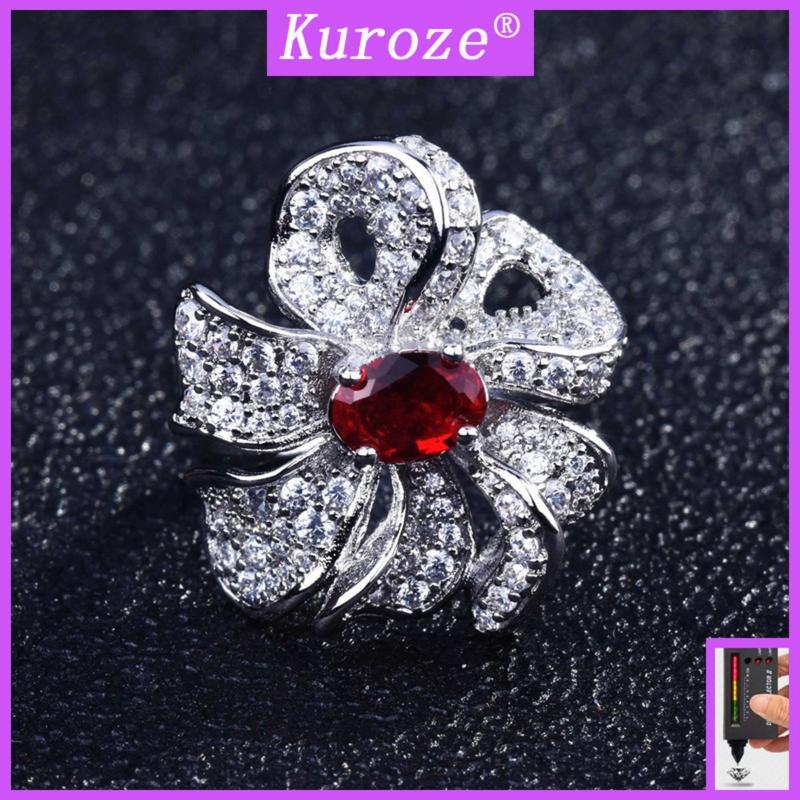 Product Introduction of Kuroze Natural Ruby Ring Female Luxury 19