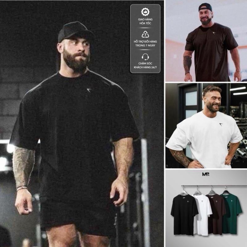 [Best Seller 2025] Áo Thun Nam Trơn Thể Thao Cao Cấp Gym Form Rộng Oversize Vải 100% Cotton
