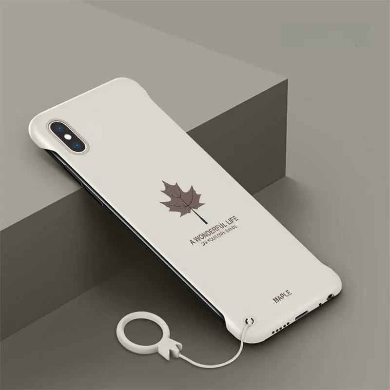 Ốp Điện Thoại, Ốp iPhone X / XS / XR / XSMax, Thiết Kế Lá Phong, Không Có Viền, Chống Sốc, Siêu Mỏng, 510105WBK