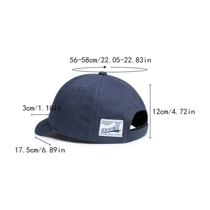 Mũ Bóng Chày Vành Ngắn Có Thể Điều Chỉnh Phong Cách Cổ Điển Mũ Bố Phong Cách Trucker Mềm Mại, Mũ Lưỡi Trai, Mũ Chống Nắng Hip Hop, Mũ Cài Cao Mũ Cài Vị Trí Thấp Dành Cho Nam 3