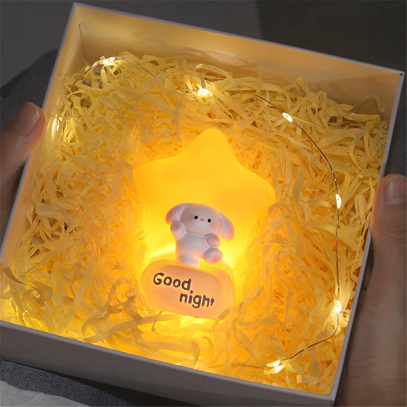 Đèn Ngủ Hình Chó Mặt Trăng, Thiết Kế Dễ Thương, Đèn Ngủ Hình Chó Ngôi Sao, Đèn Vinyl, Đèn Đầu Giường, Chạy Bằng Pin Có Nút Bấm, Đồ Trang Trí, Lý Tưởng Làm Quà Tặng Sinh Nhật 3