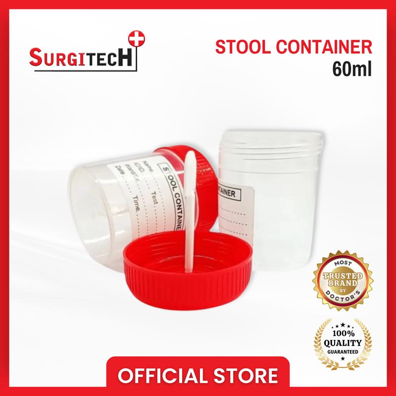 Surgitech Stool Specimen Container with label 60ml - TikTok Shop ...