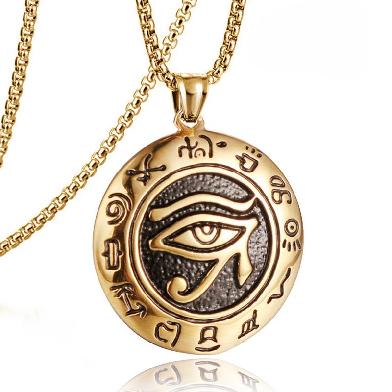 Product Introduction of Mặt Dây Chuyền Mắt Horus Bằng Thép Không Gỉ, Thiết Kế Sáng Tạo Mới, Phong Cách punk Độc Đáo, Dành Cho Nam Giới, Làm Bằng Thép Titan, Trang Sức Mặt Dây Chuyền 2
