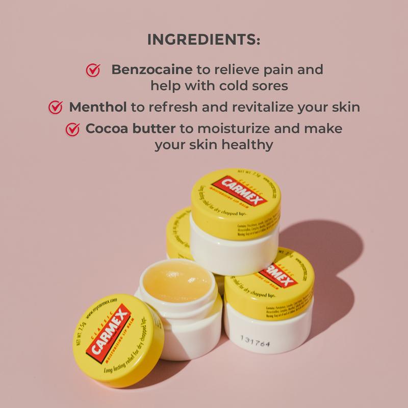 Son Dưỡng Môi Dưỡng Ẩm, Carmex, Đóng Hũ, Hương Vị Chính Hãng 7.5g 1