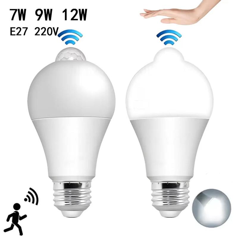 Product Introduction of 7W 9W 12W LED Infrared Sensor E27 LED Bulb LED Lamp Motion Sensor Light Auto ON/OFF Night Light Home Parking Light White 18