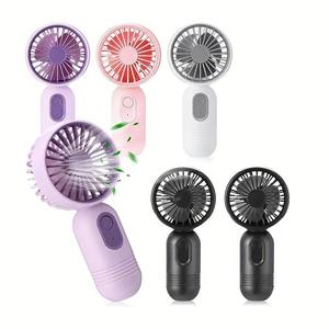 Portable Handheld Fan, USB Rechargeable Fan with 3 Speed Setting, Mini Fan for Makeup, Travel, Beach, Indoor and Outdoor Use, Camping Essentials, Mini Air Cooler Fan, Multifunctional Cooling Fan, Portable Personal Fan, Adjustable Fans