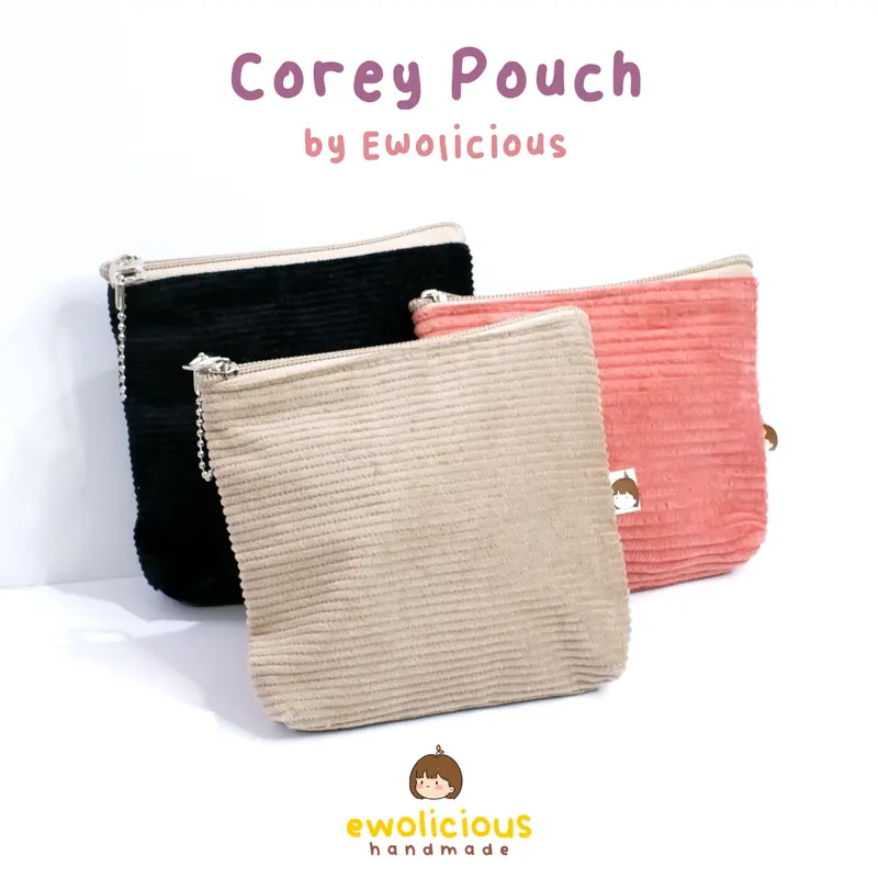COREY POUCH RESLETING by Ewolicious | Dompet Kecil | Pouch Make Up Corduroy mini 0