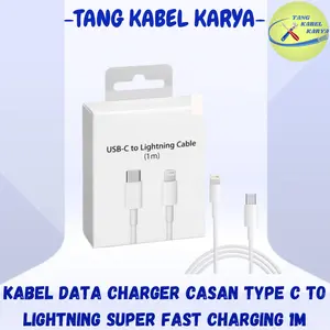 KABEL DATA CHARGER CASAN TYPE C TO LIGHTNING SUPER FAST CHARGING 1M