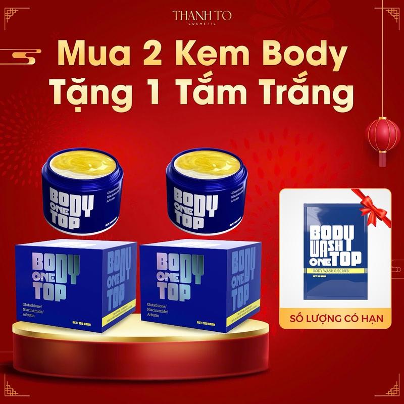 COMBO 2 Hộp Kem Body One Top Tặng 1 Gói Tắm Trắng Mịn Thanh Tô Cosmetic Dưỡng Da Body Làm Đẹp Da