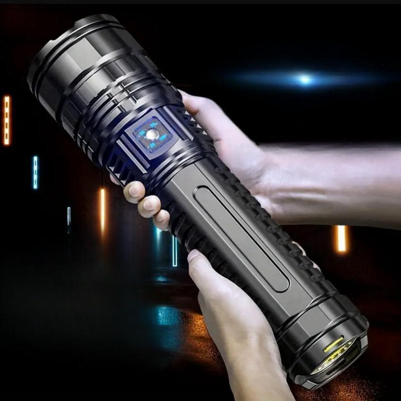 Product Introduction of Rechargeable LED Light, 5 Modes Zoomable Tactical Flashlight, Portable LED Torch Light, Outdoor Flashlight for Camping Hiking, Christmas Gifts 0