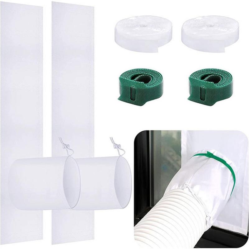 Oneou AC Window Kit with Fastening Strap No Gaps Casement Crank Window AC Unit Window Seal Length Adjustable Bedroom Supplies 1