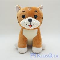 Gambar boneka macan cute tiger kucing duduk coklat putih melet medium dari Kiosqta Kota Surabaya 2 Tokopedia